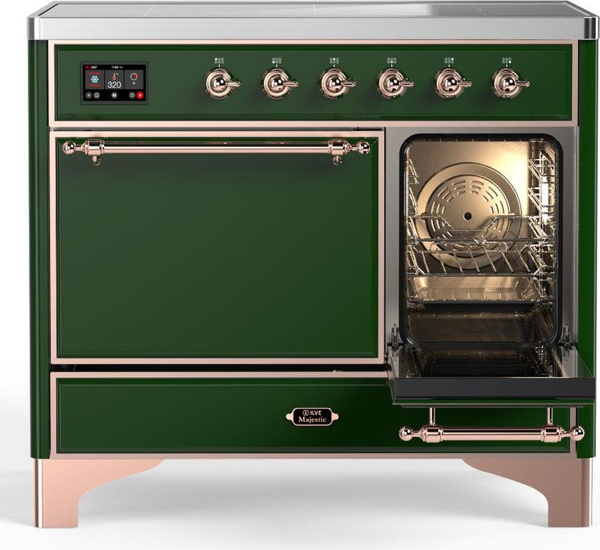 Ilve UMDIB40QNR3EGP Emerald Green With Copper Trim