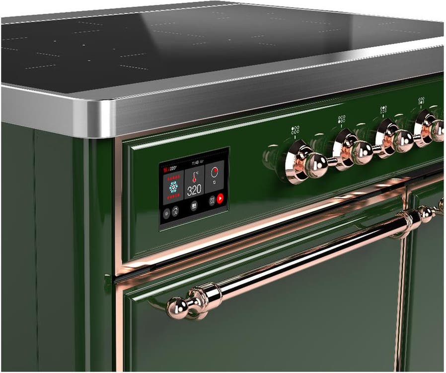Ilve UMDIB40QNR3EGP Emerald Green With Copper Trim