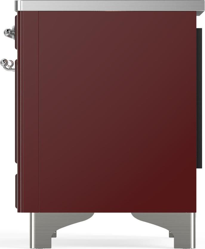 Ilve UMDIB40QNR3BUC Burgundy With Chrome Trim