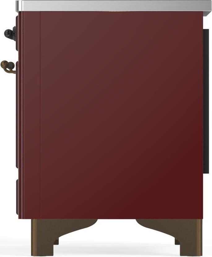 Ilve UMDIB40QNR3BUB Burgundy With Burnished Trim