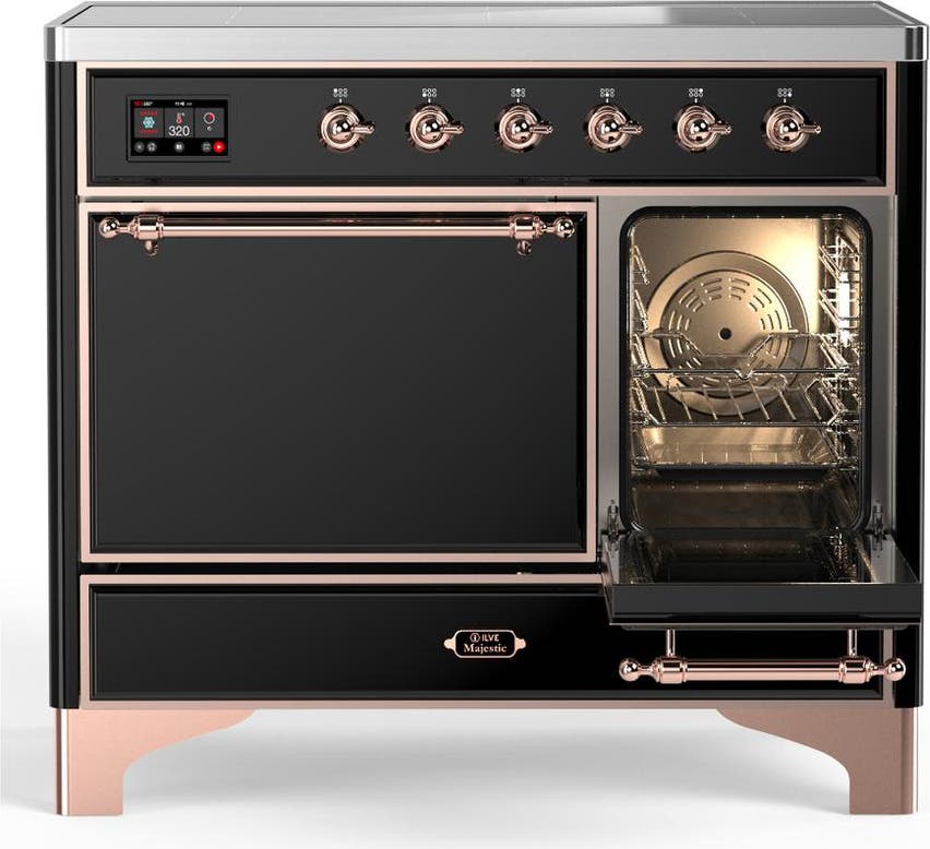 Ilve UMDIB40QNR3BKP Glossy Black With Copper Trim