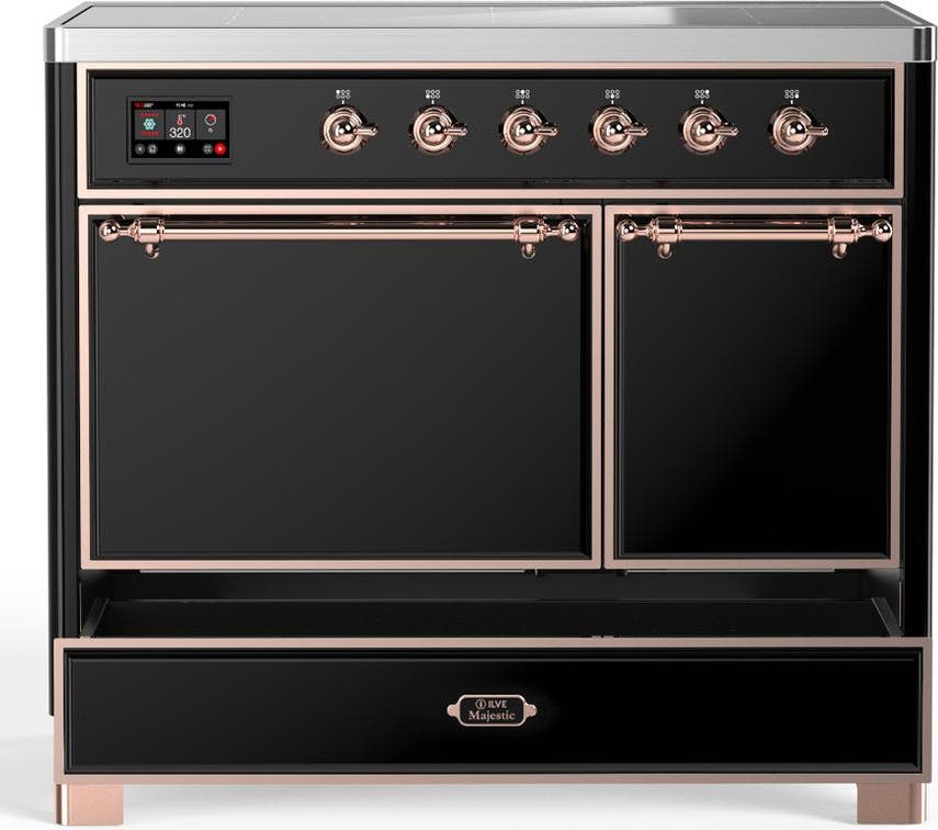 Ilve UMDIB40QNR3BKP Glossy Black With Copper Trim