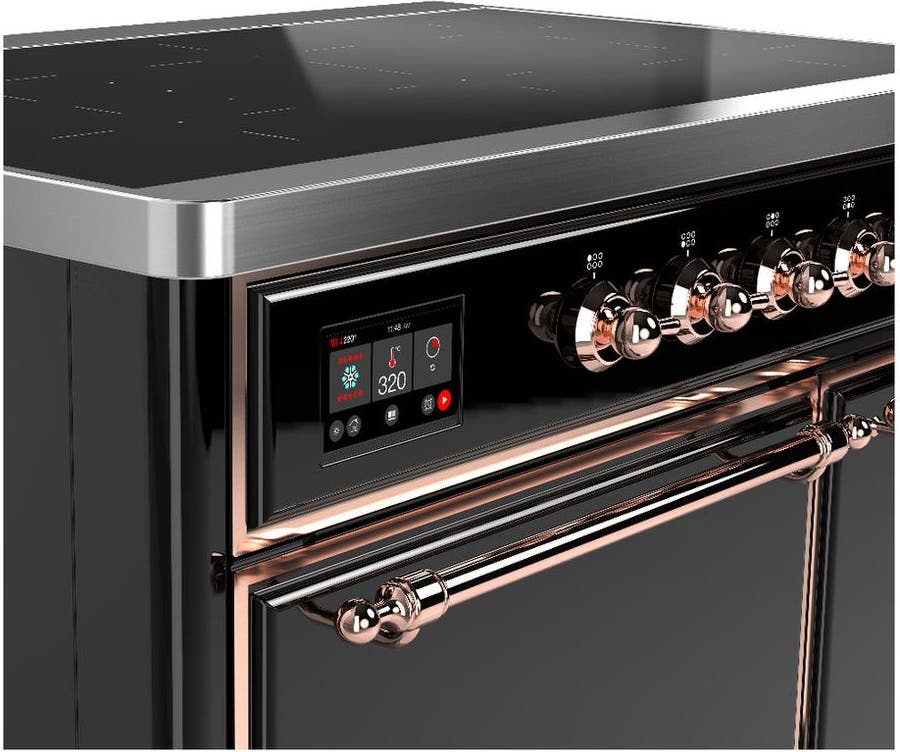 Ilve UMDIB40QNR3BKP Glossy Black With Copper Trim