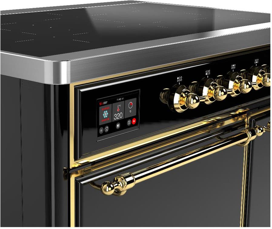 Ilve UMDIB40QNR3BKG Glossy Black With Brass Trim
