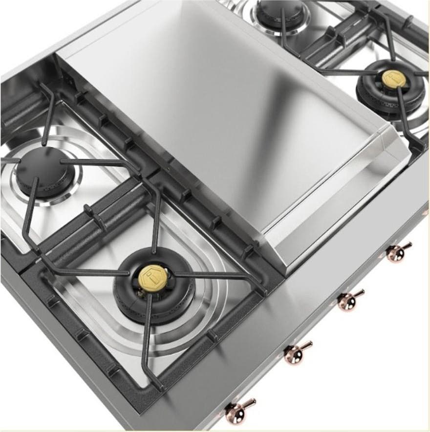 Ilve UHCP36FNSSP Stainless Steel With Copper Trim, Natural Gas