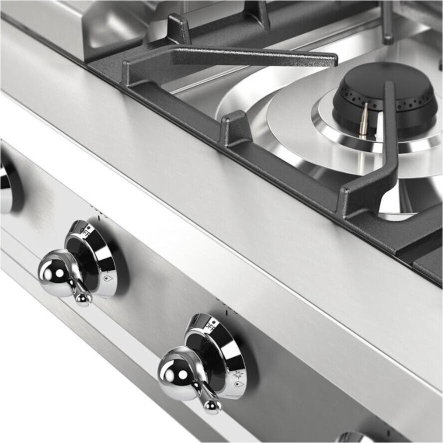 Ilve UHCP36FNSSCLP Stainless Steel With Chrome Trim, Liquid Propane