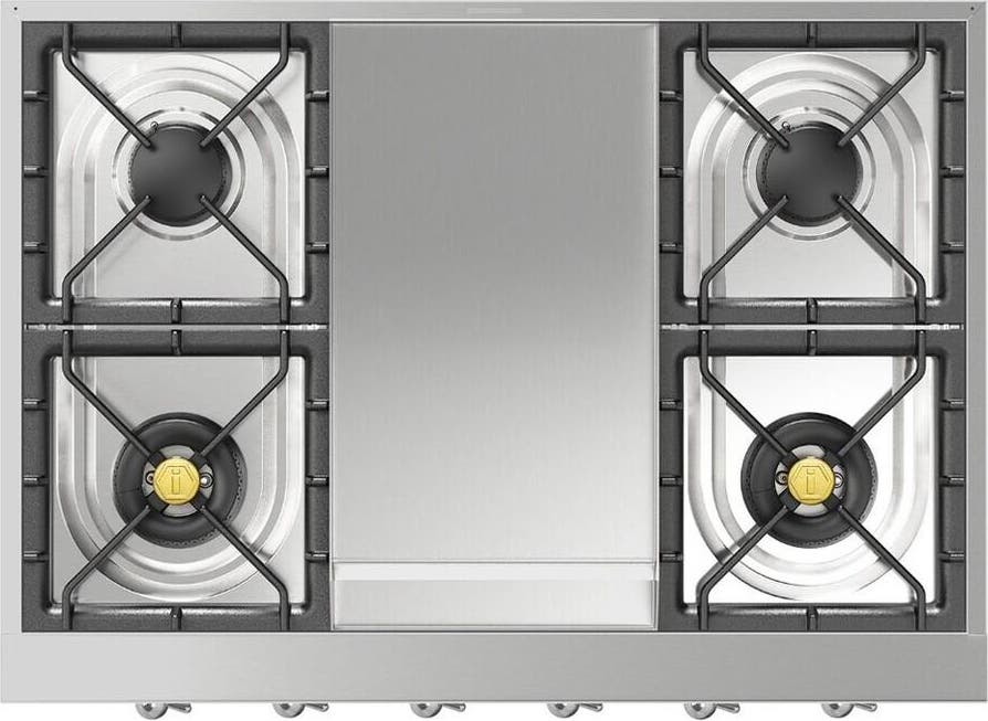 Ilve UHCP36FNSSC Stainless Steel With Chrome Trim, Natural Gas