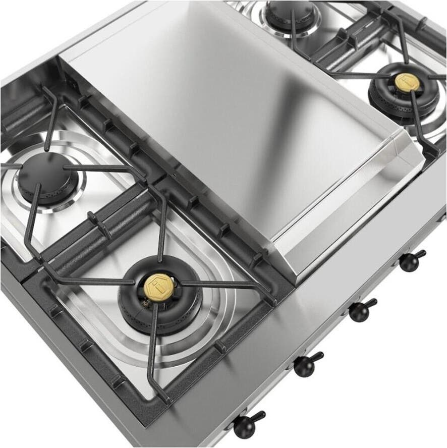 Ilve UHCP36FNSSBLP Stainless Steel With Burnished Trim, Liquid Propan...