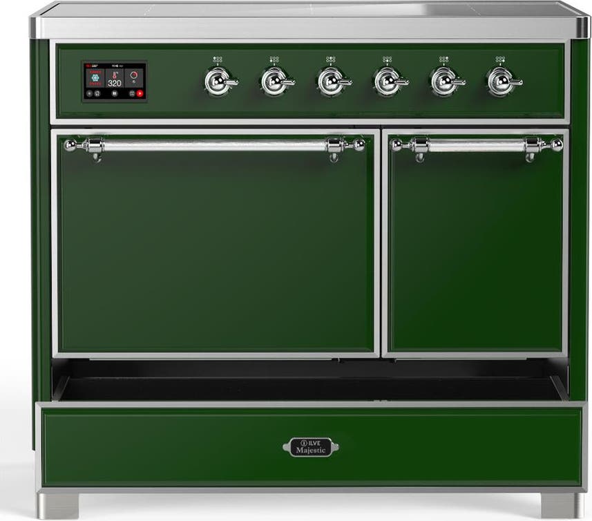 Ilve UMDIB40QNR3EGC Emerald Green With Chrome Trim