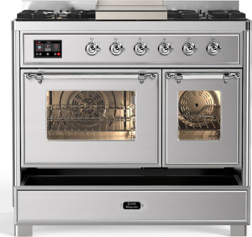 Ilve UMD40FNR3SSCLP Liquid Propane, Triple Glass Door, Stainless Steel...