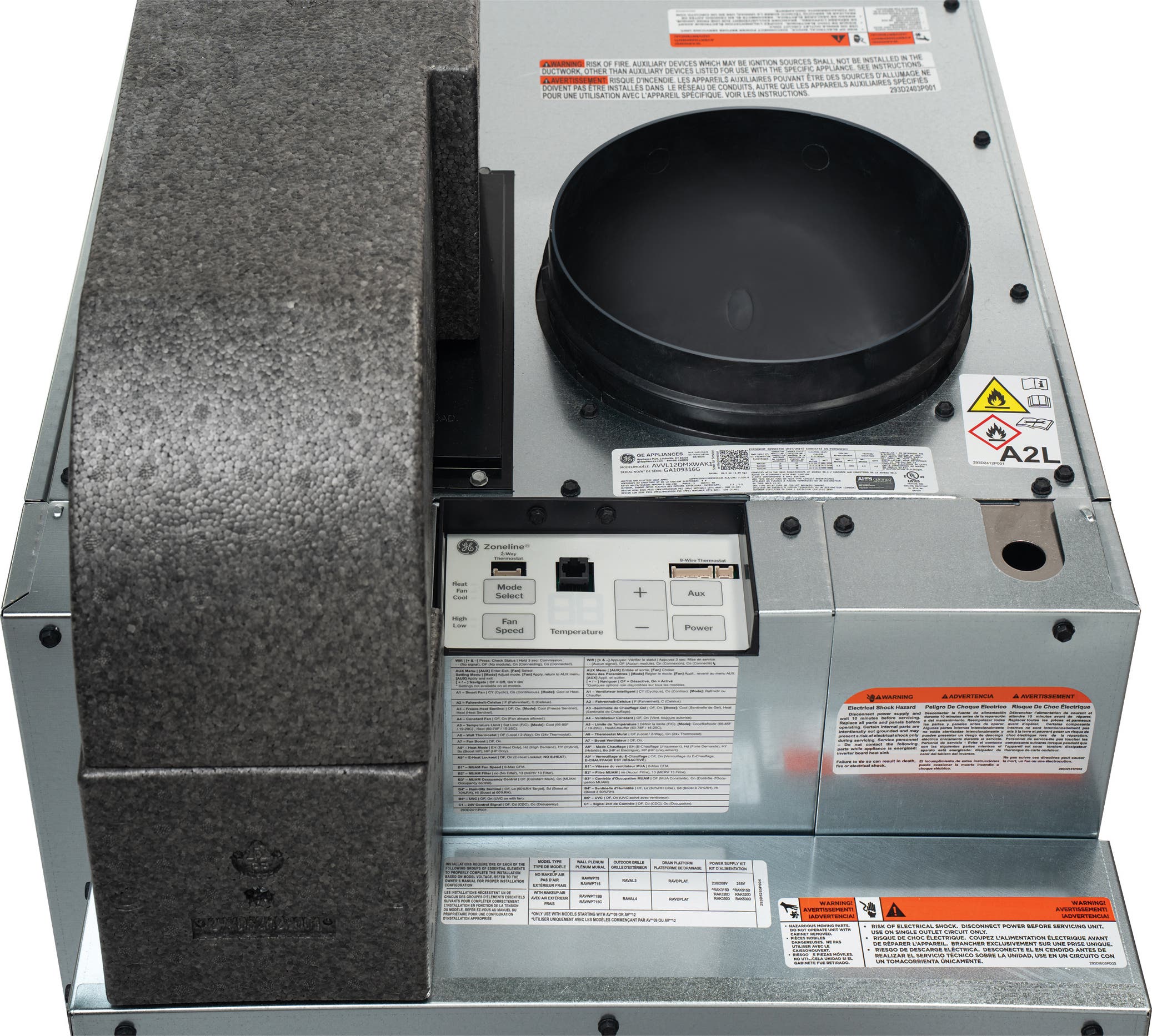 GE AVVL12EMXWA 256V