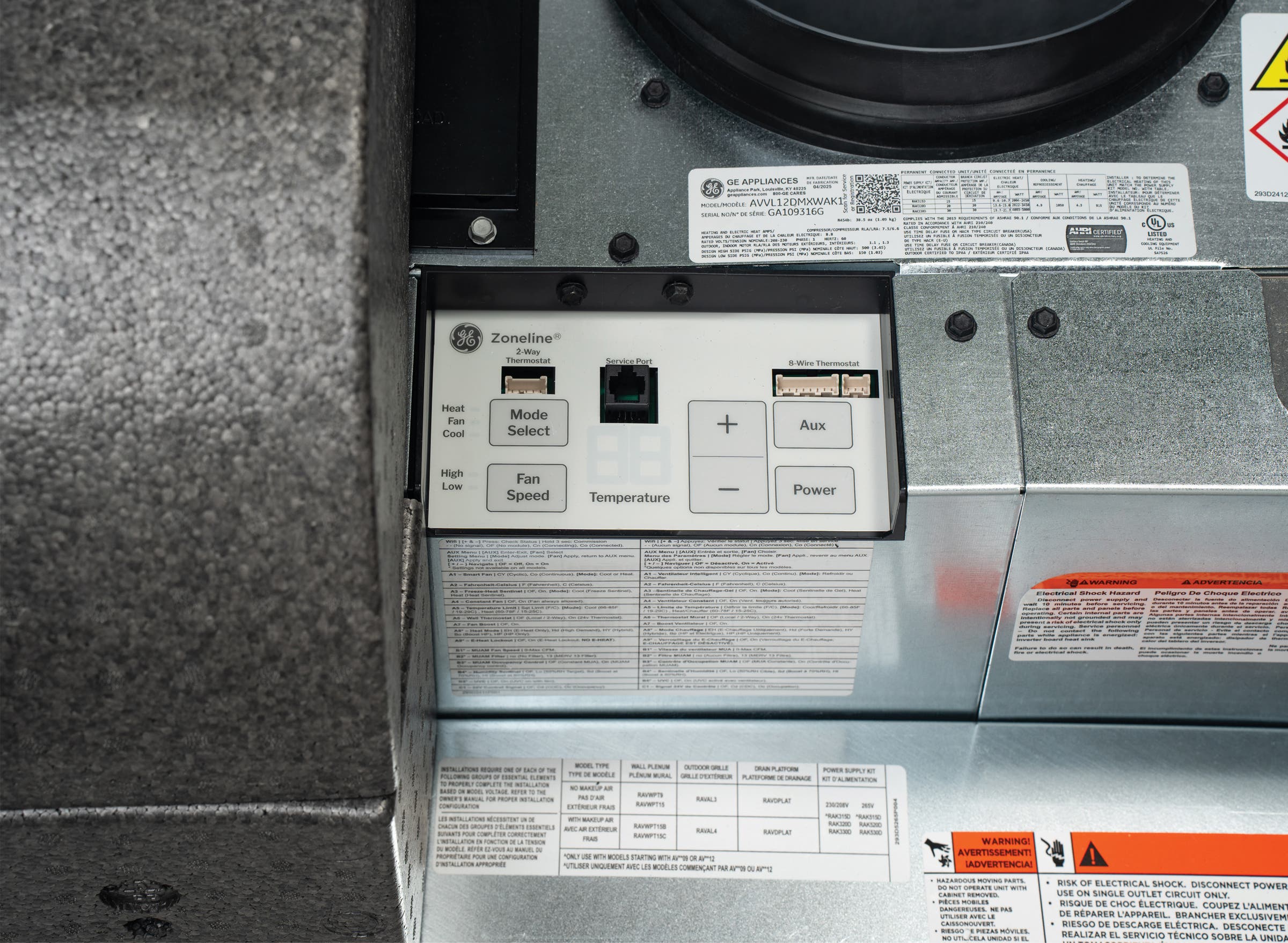 GE AVVL12EMXWA 256V