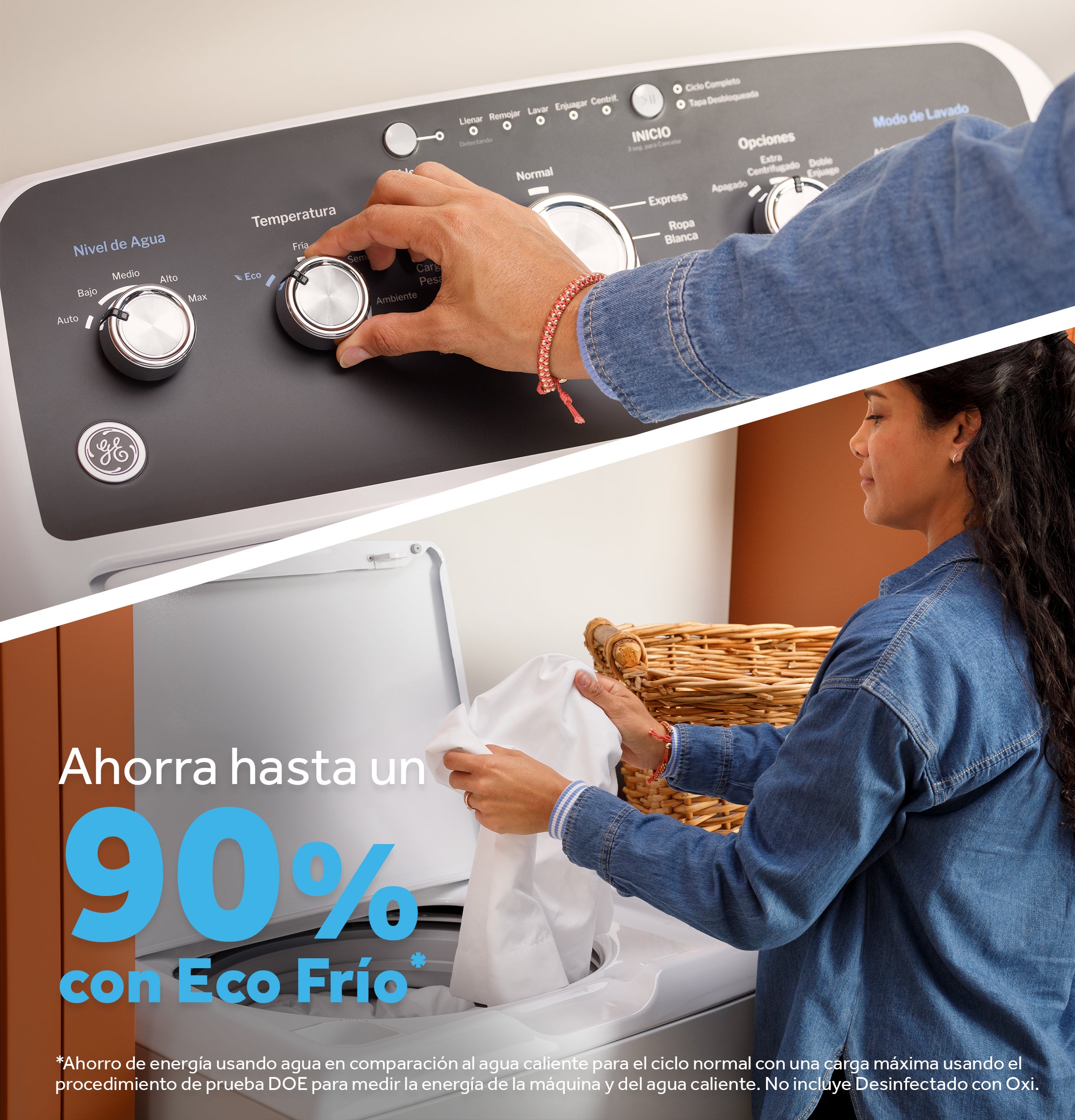 GE ETW485ASWWB 27 Inch 4.5 Cu. Ft. High-Efficiency Top Load Washer