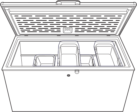 GE FCM16DLWW 15.7 Cu. Ft. Capacity, 65 Inch