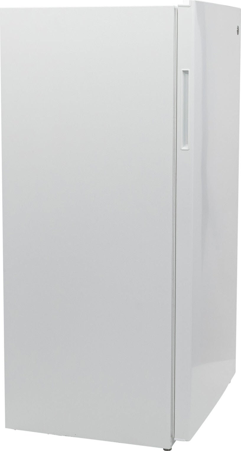 GE FUF17QRRWW Upright Freezer White | Plesser's Appliances