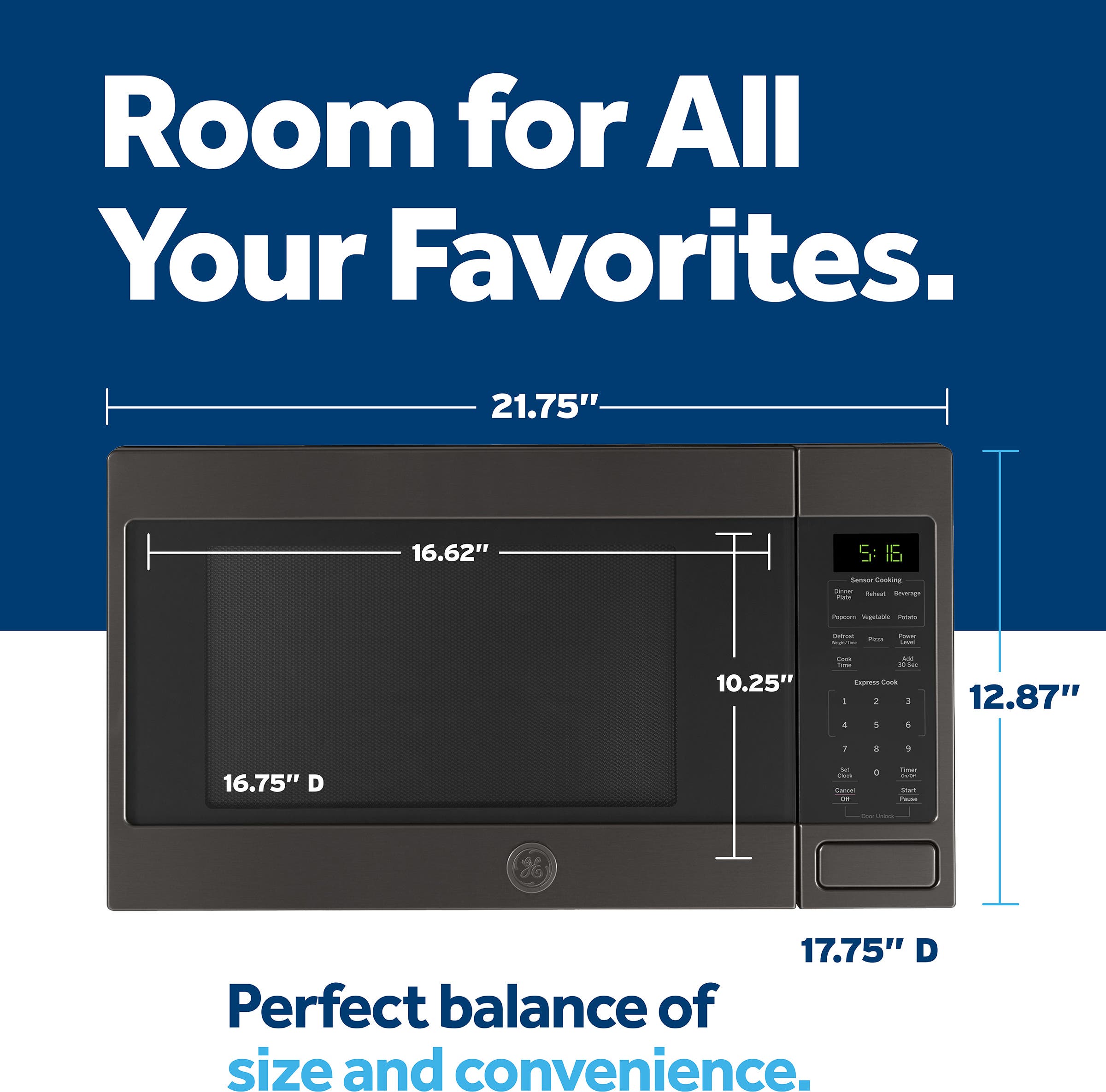 GE GCST16S1WTS Black Stainless