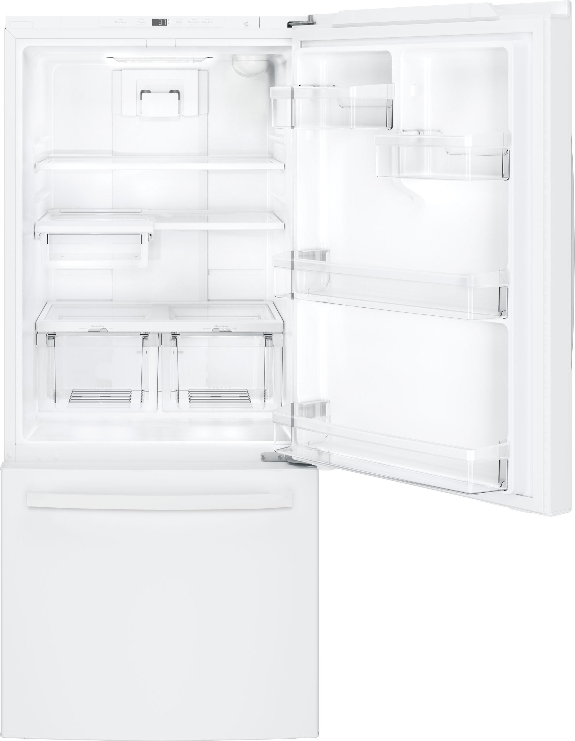 GE GDE21EGKWW 30 Inch Bottom Mount Refrigerator White | Plesser's