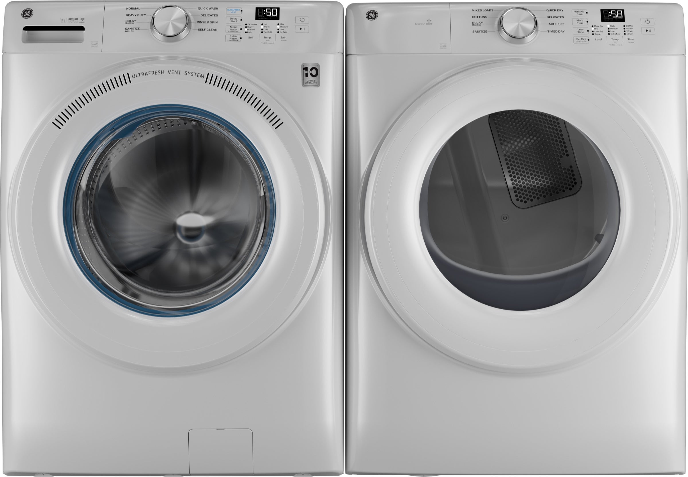 GE GFD35GSSYWW 28 Inch Smart Front Load Gas Dryer White