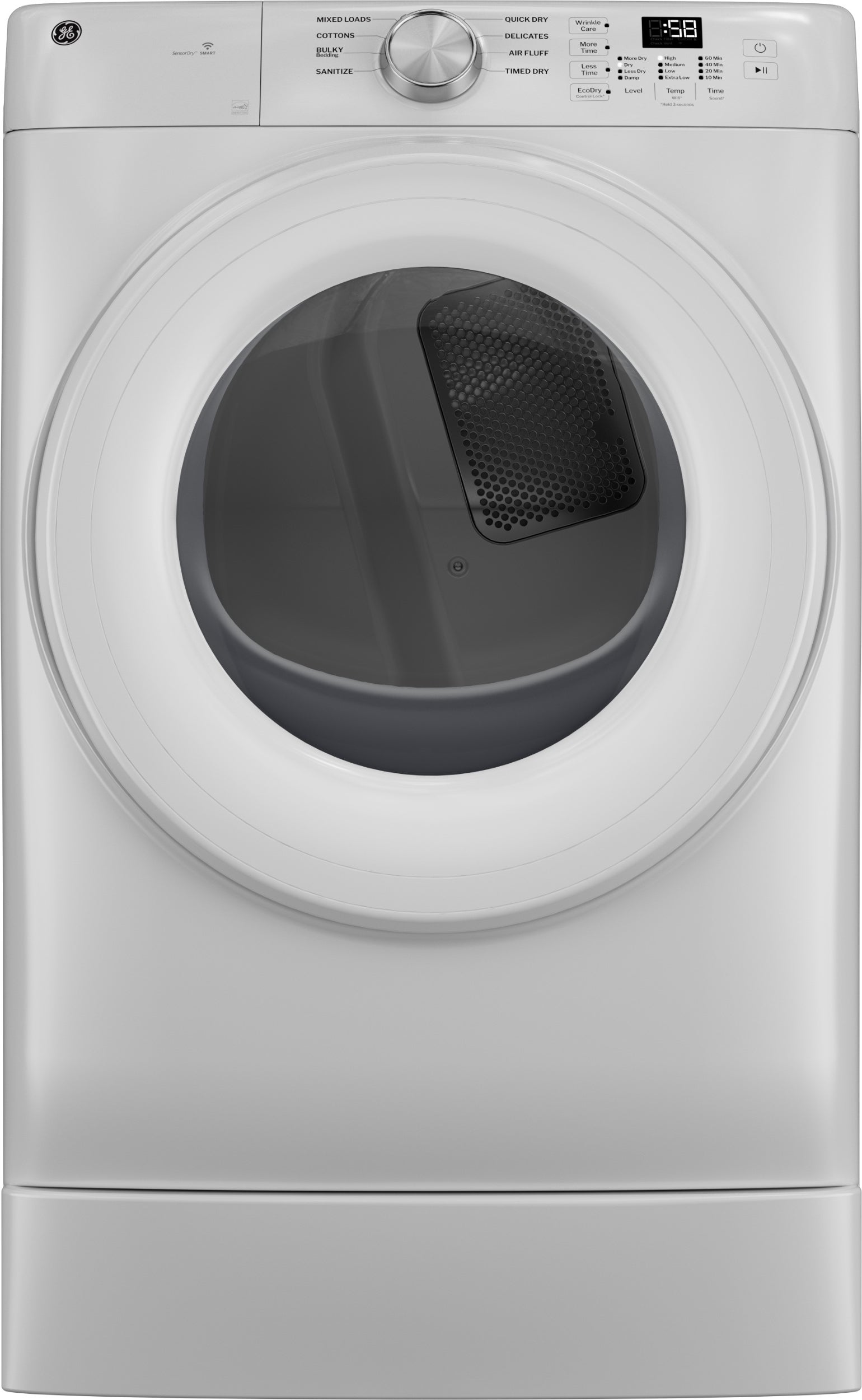 GE GFD35GSSYWW 28 Inch Smart Front Load Gas Dryer White