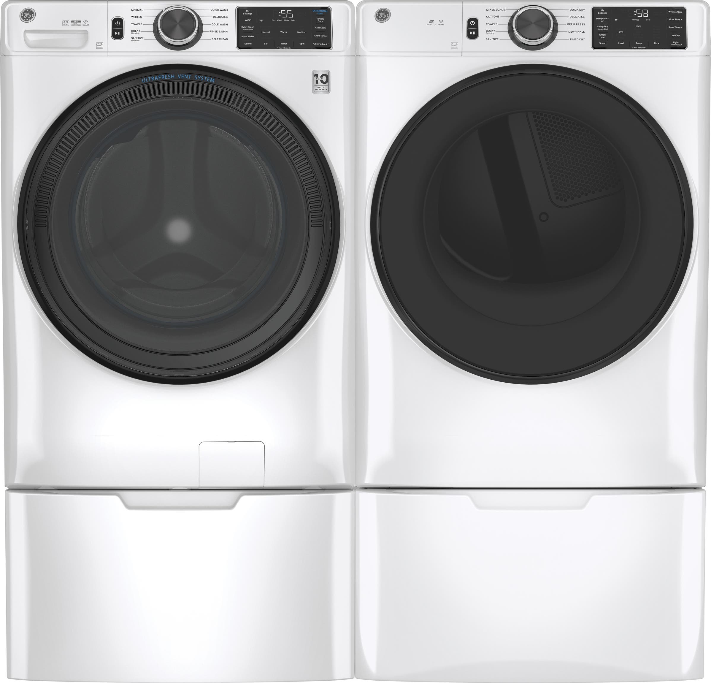 GE GFD55ESSNWW White