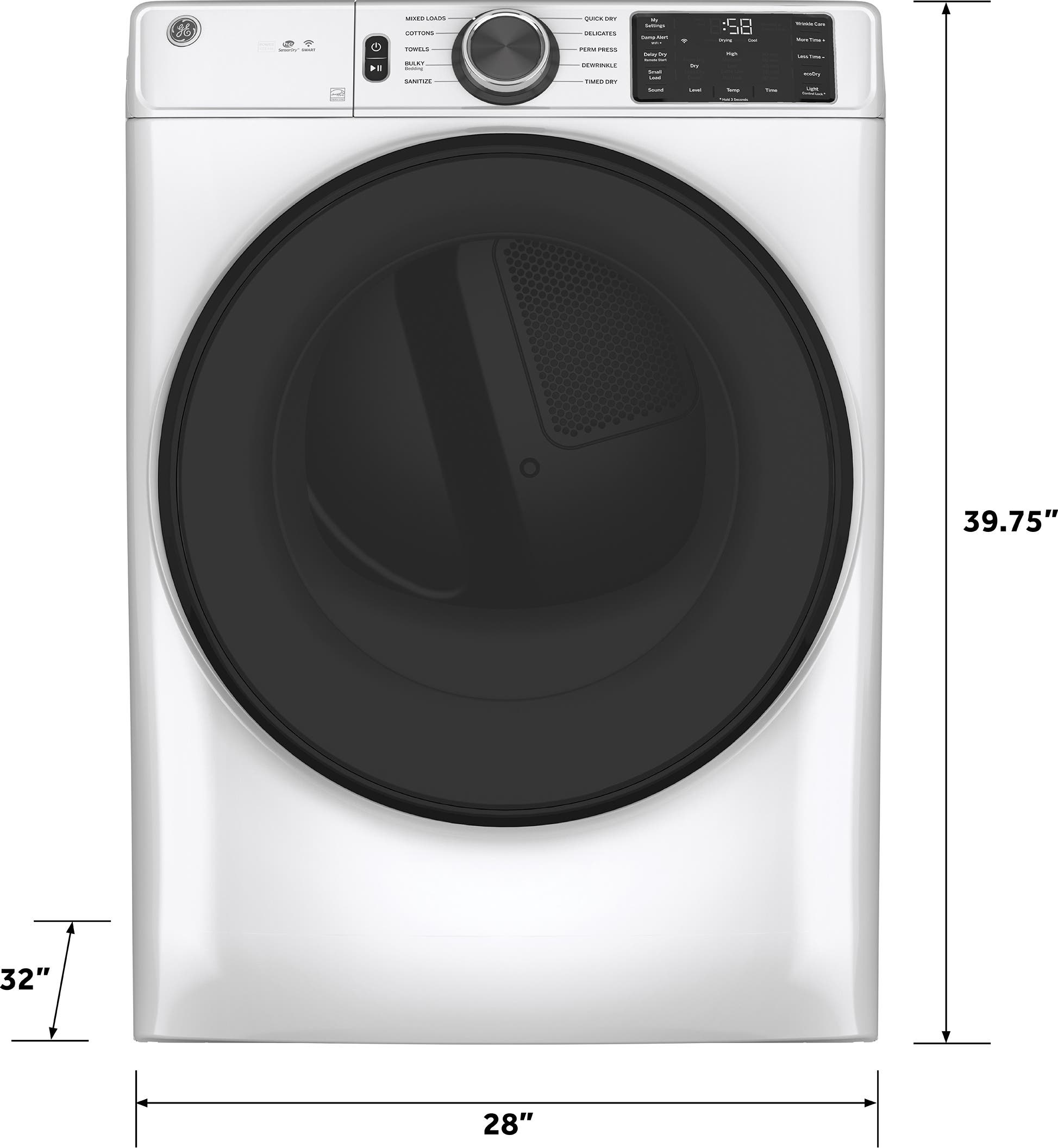 GE GFD55ESSNWW White