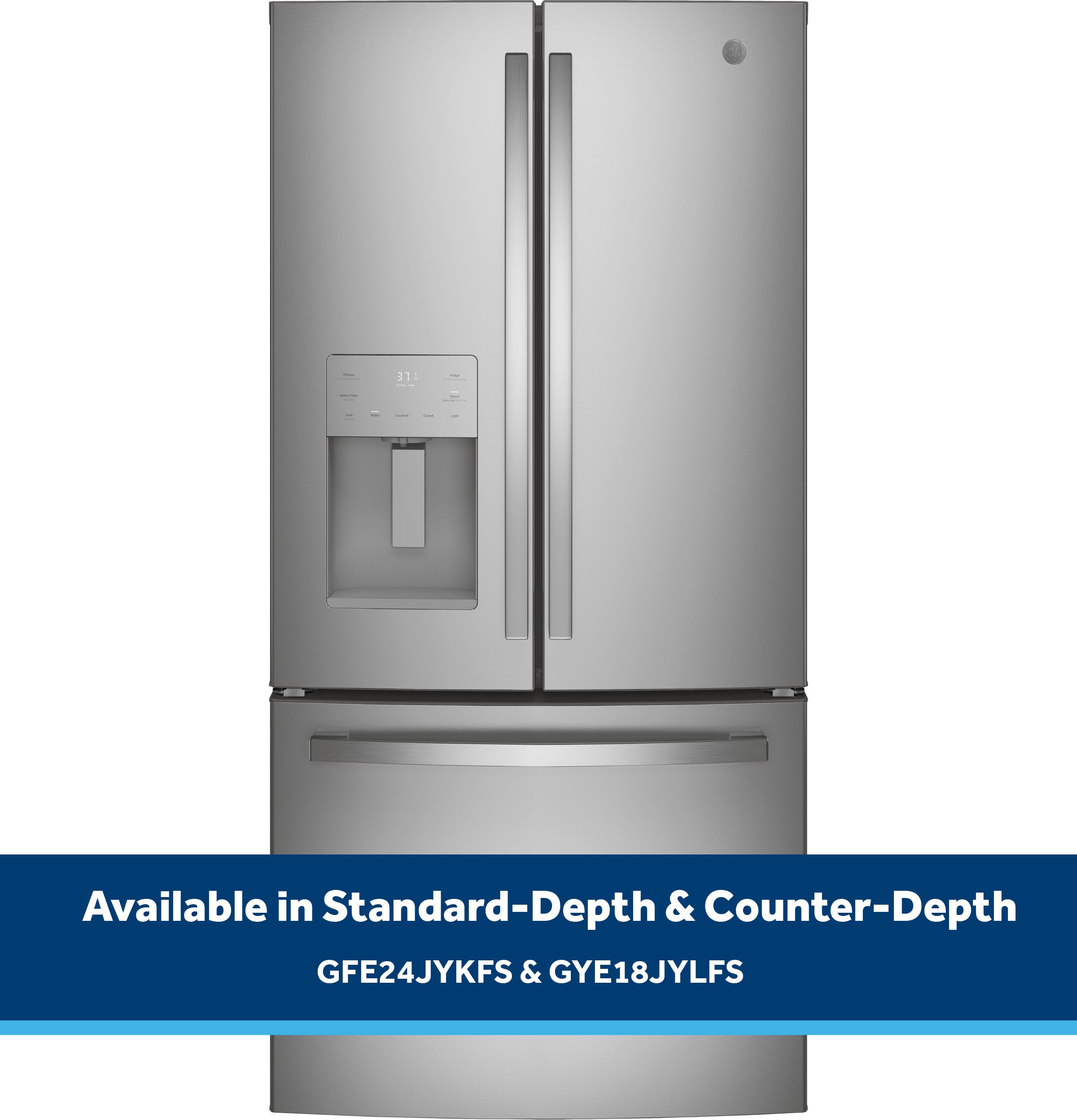 GE GFE24JYKFS 33 Inch French Door Refrigerator Fingerprint