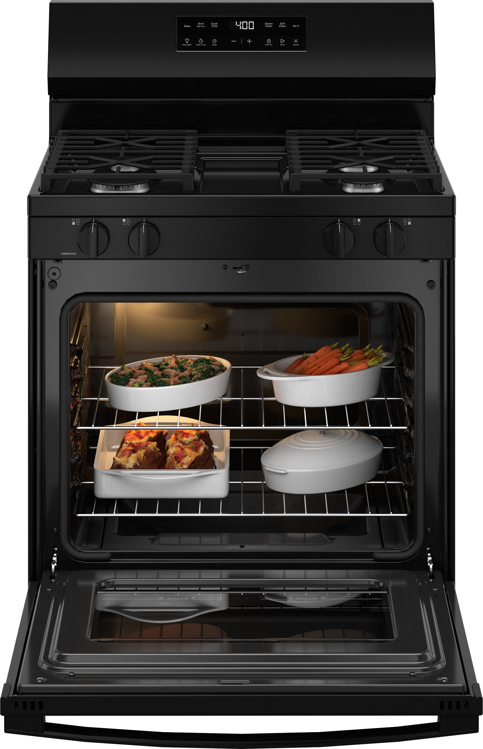 GE GGF400PVBB 30 Inch Freestanding Gas Smart Range Black