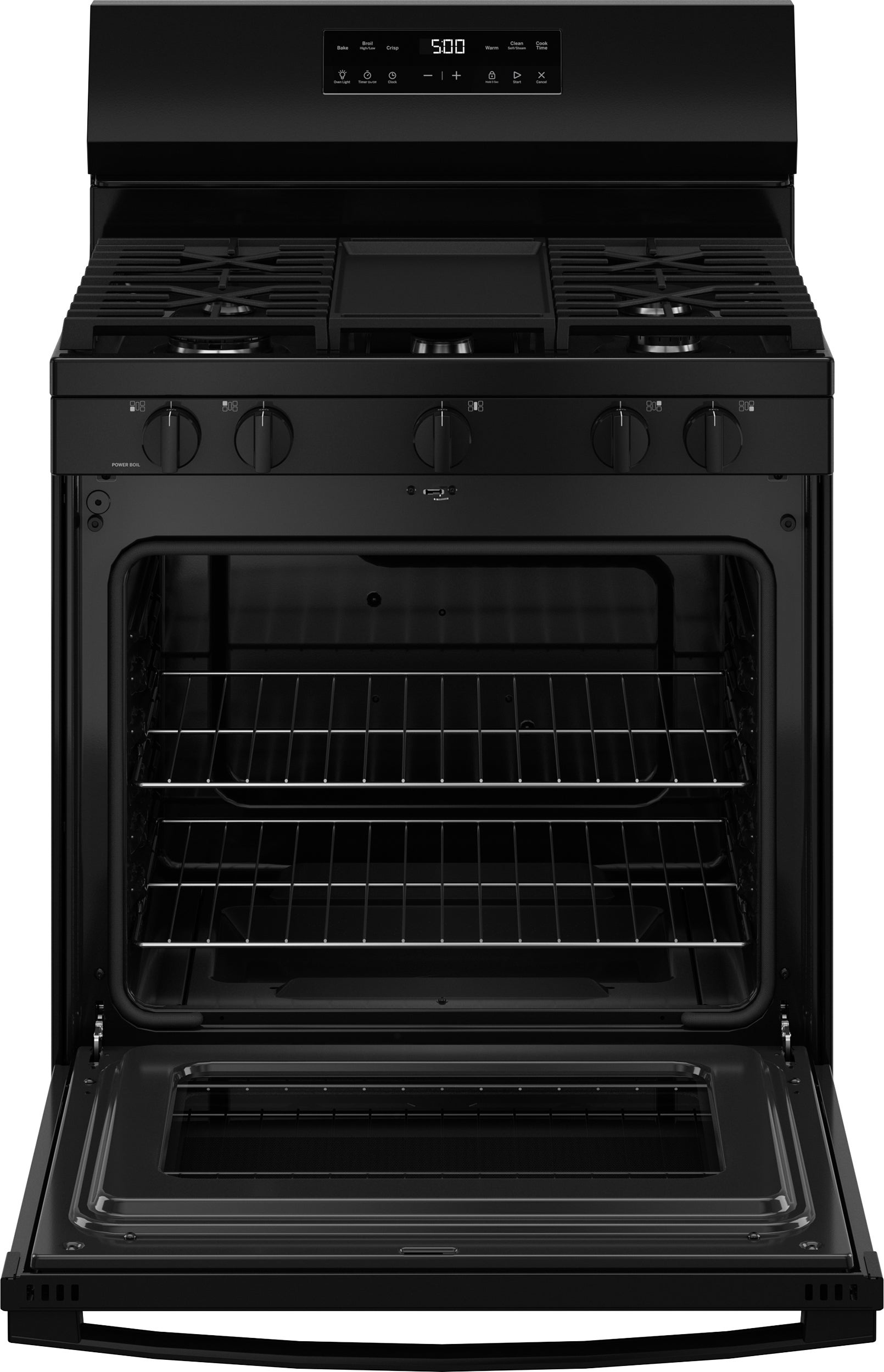 GE GGF500PVBB 30 Inch Free Standing Gas Range 5 Burners Self Clean