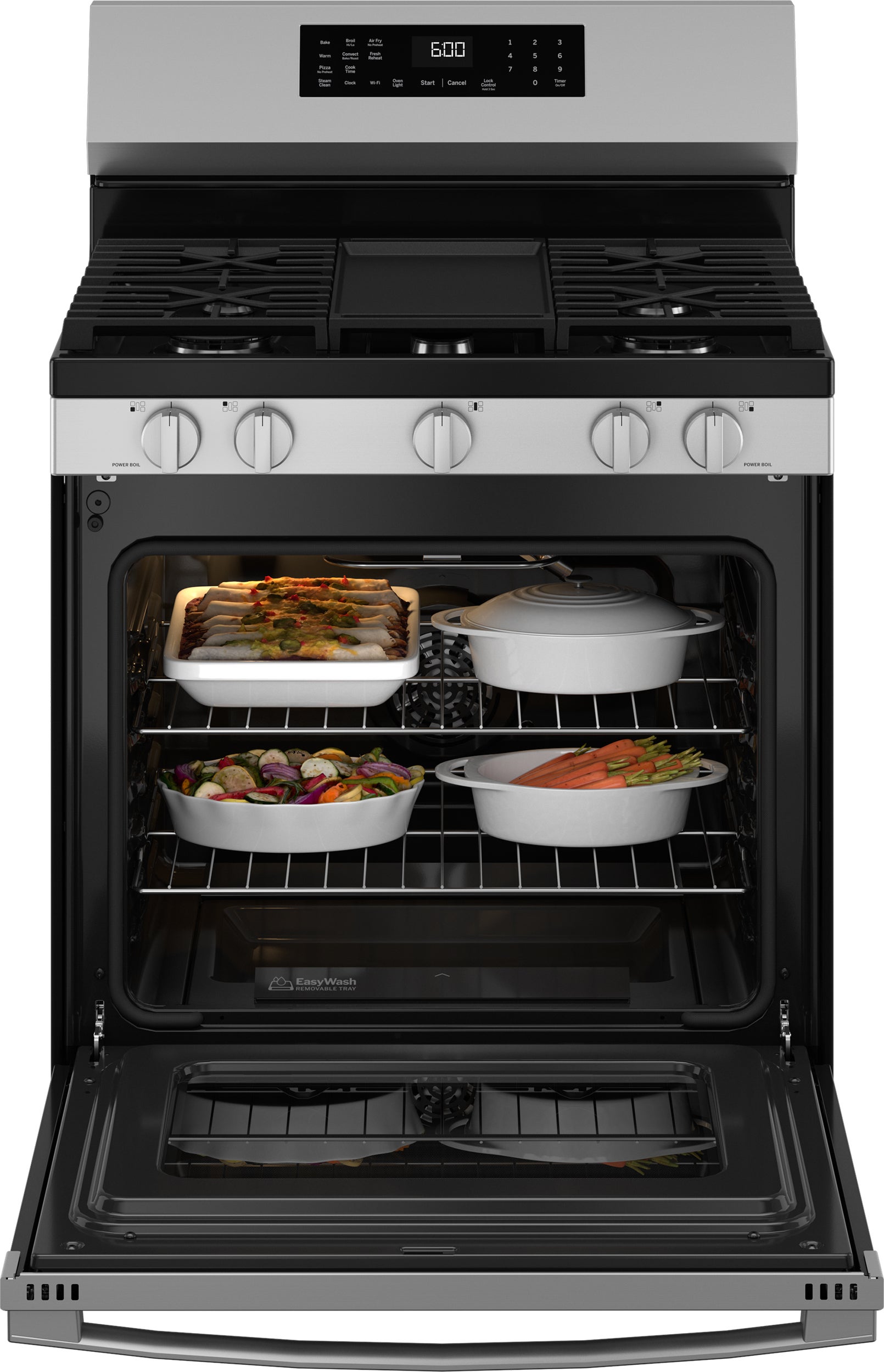 GE GGF600AVSS 5.3 Cu. Ft. Freestanding Gas Convection Range