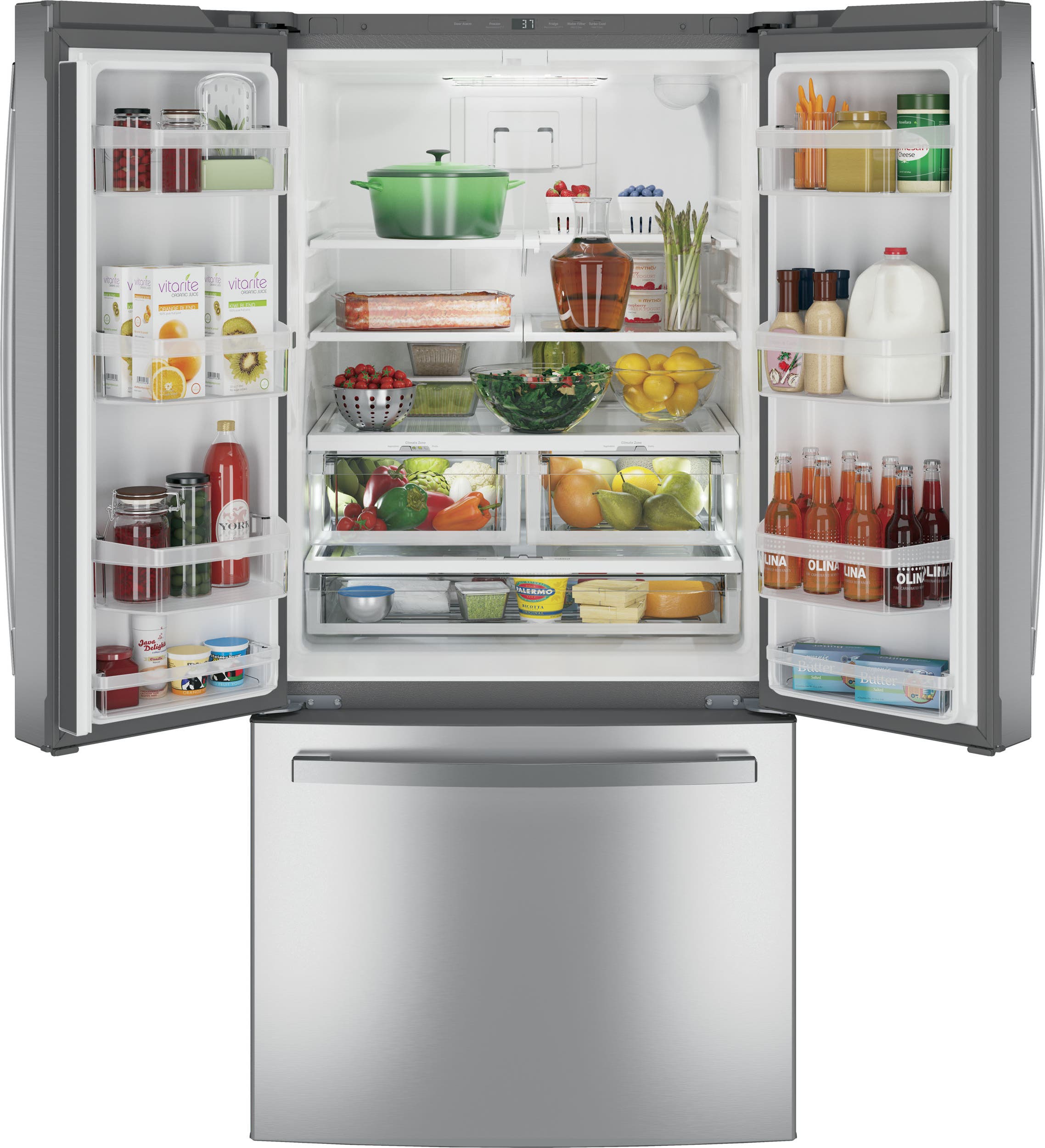 GE GNE25JYKFS Fingerprint Resistant Stainless Steel