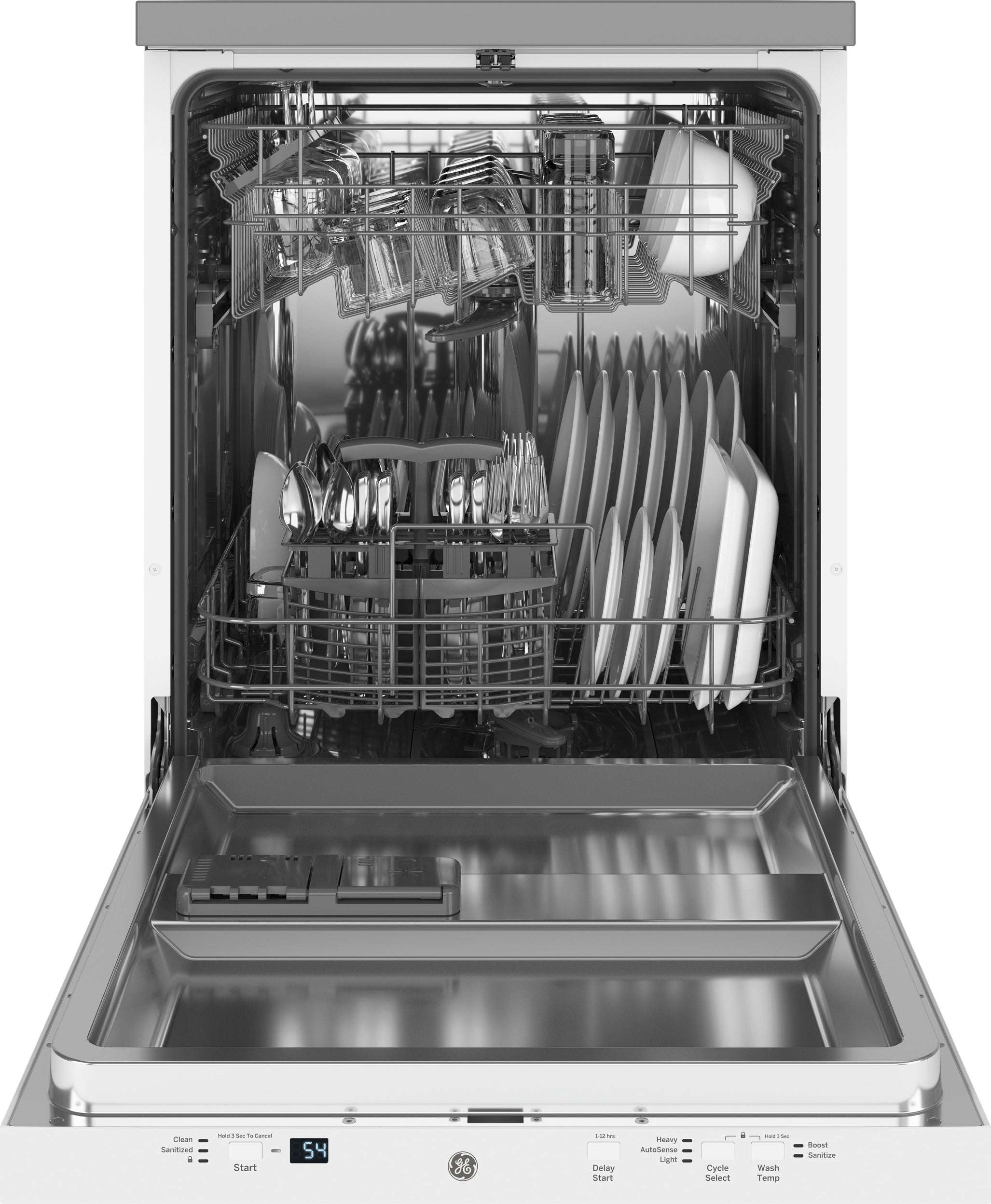 GE GPT225SGLWW 24 Inch Portable Dishwasher White | Plesser's