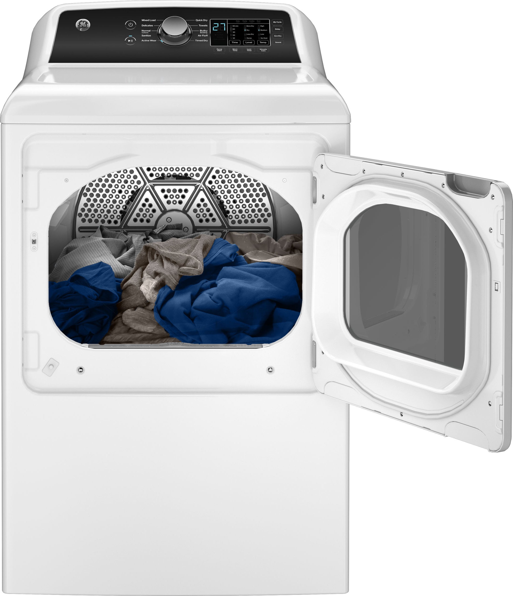 GE GTD58EBSVWS 27 Inch Electric Dryer White | Plesser's Appliances