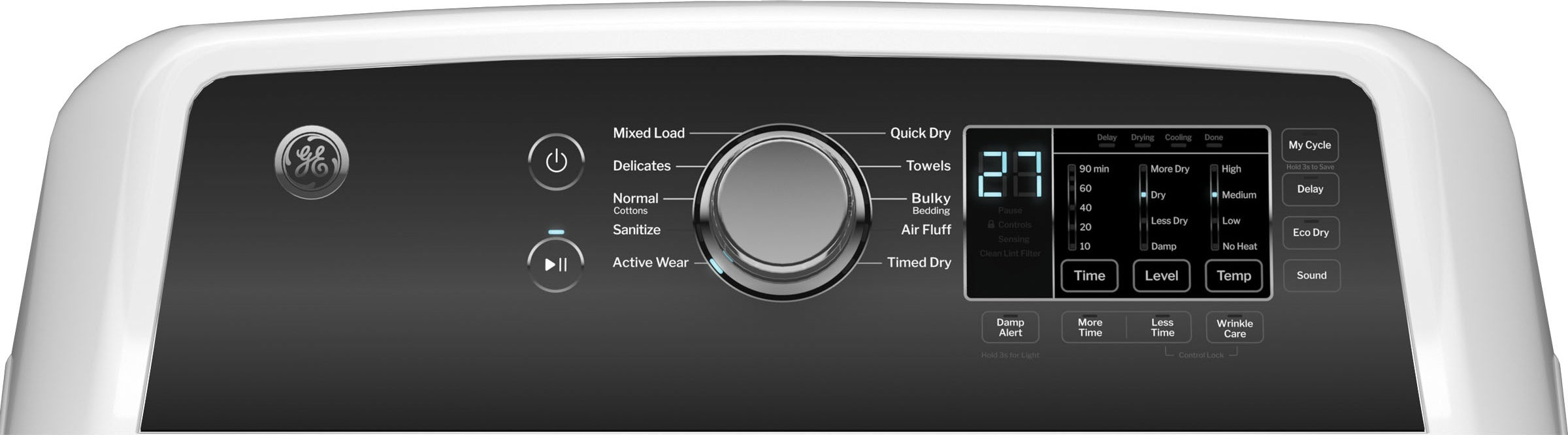GE GTD58GBSVWS 27 Inch Gas Dryer White | Plesser's Appliances
