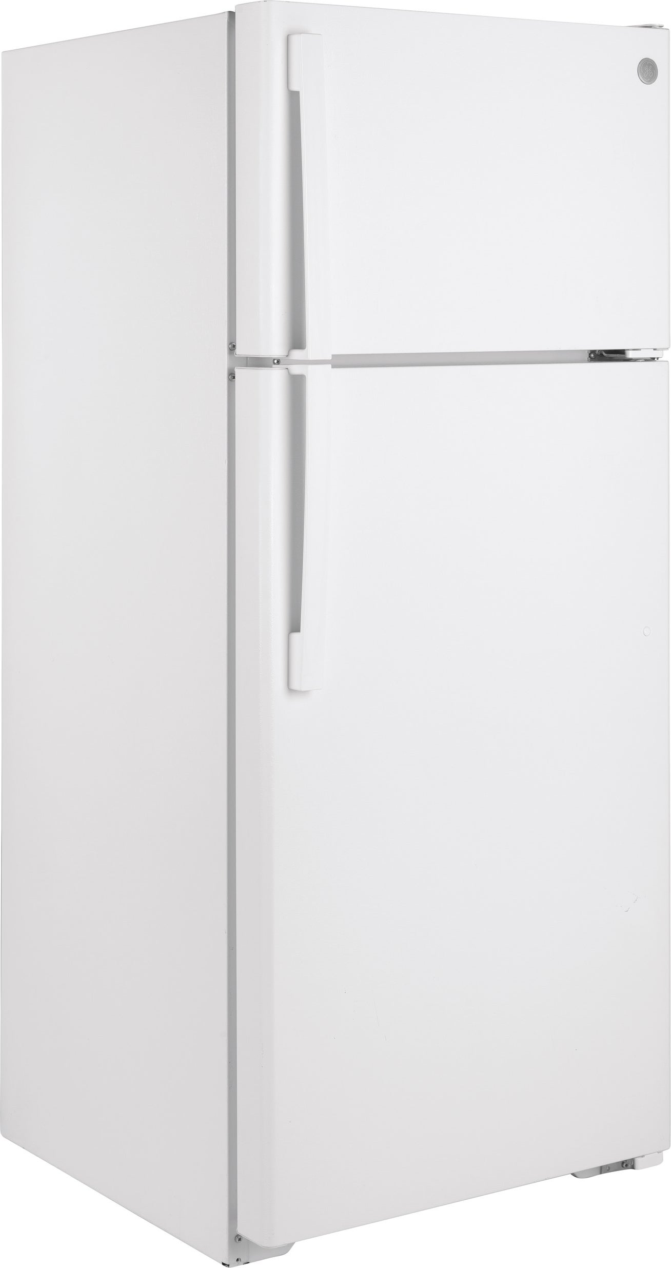 GE GTE18DTNRWW Top Freezer Refrigerator White | Plesser's Appliances