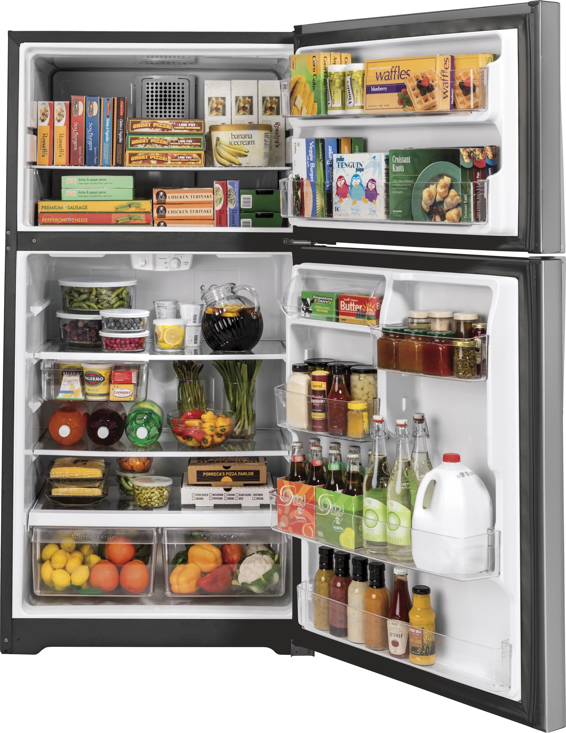 GE GTE22JSNRSS Top Freezer Refrigerator Stainless Steel