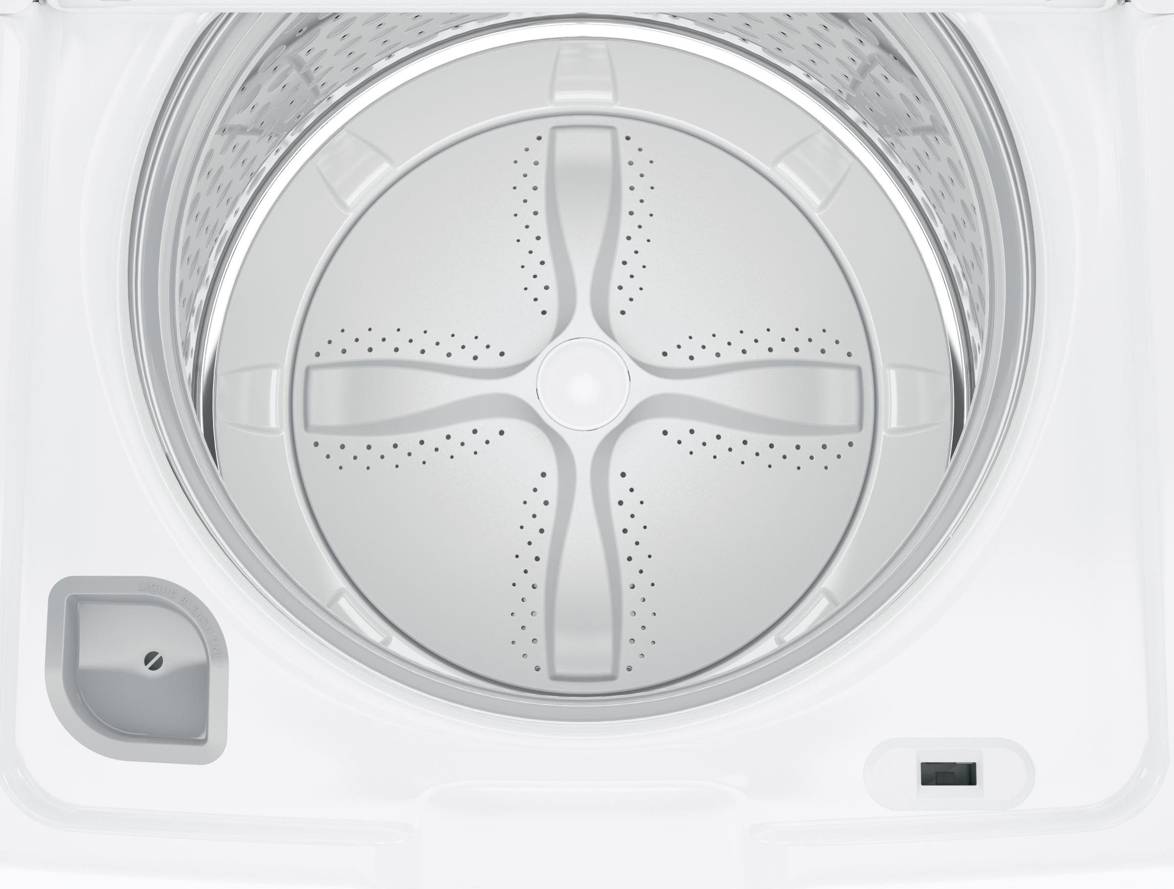 GE GTW490ACJWS White with Silver Backsplash
