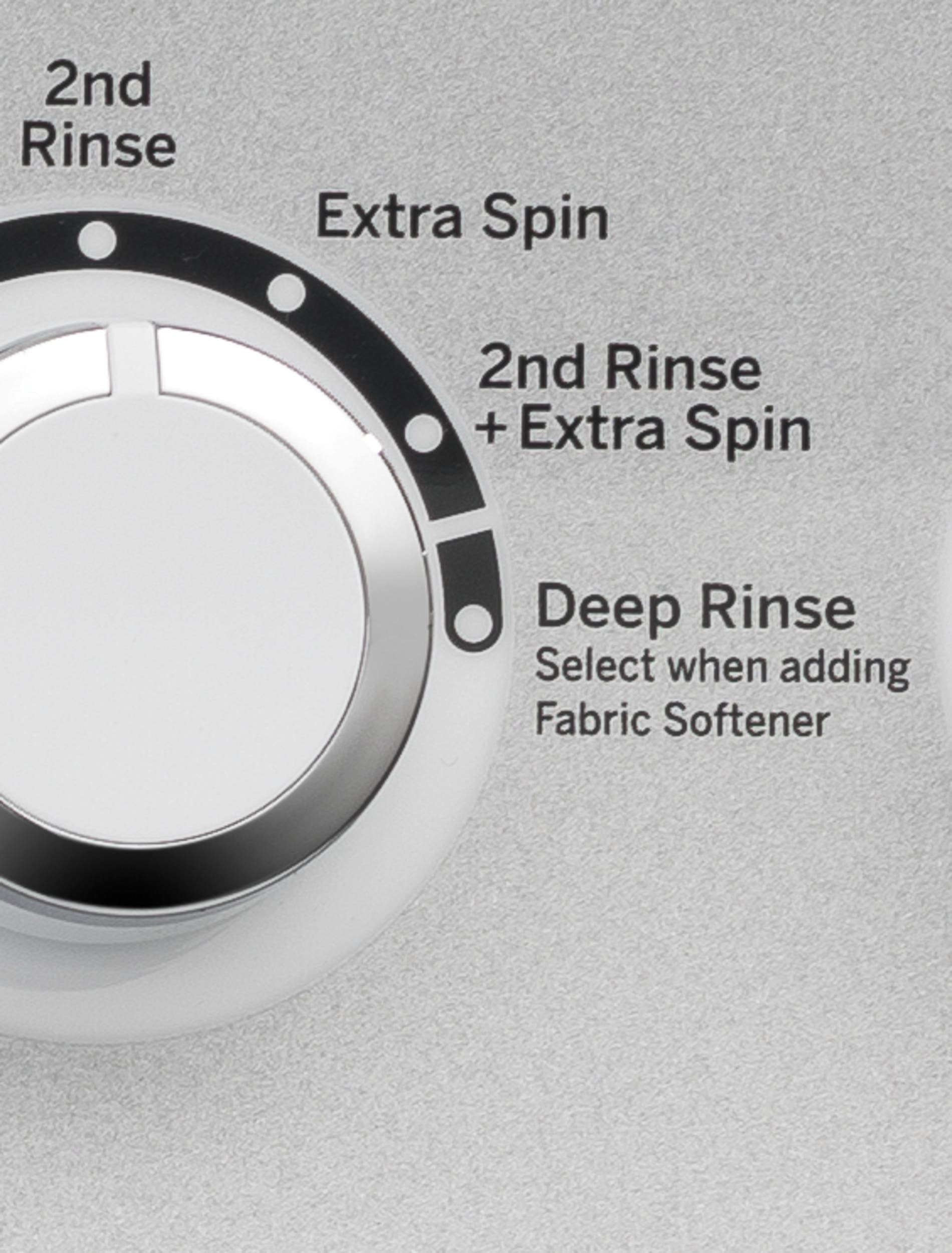 GE GTW490ACJWS White with Silver Backsplash