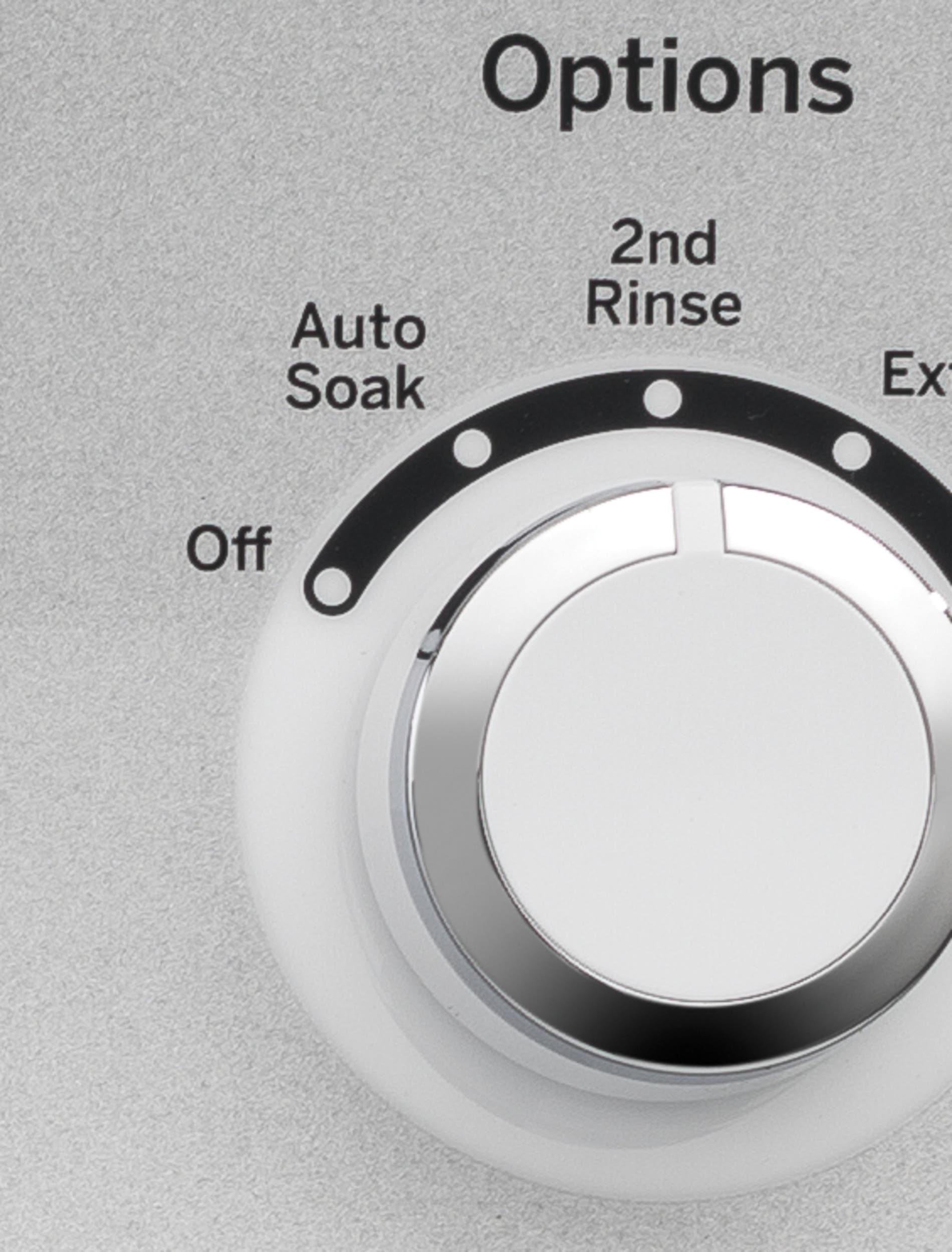GE GTW490ACJWS White with Silver Backsplash