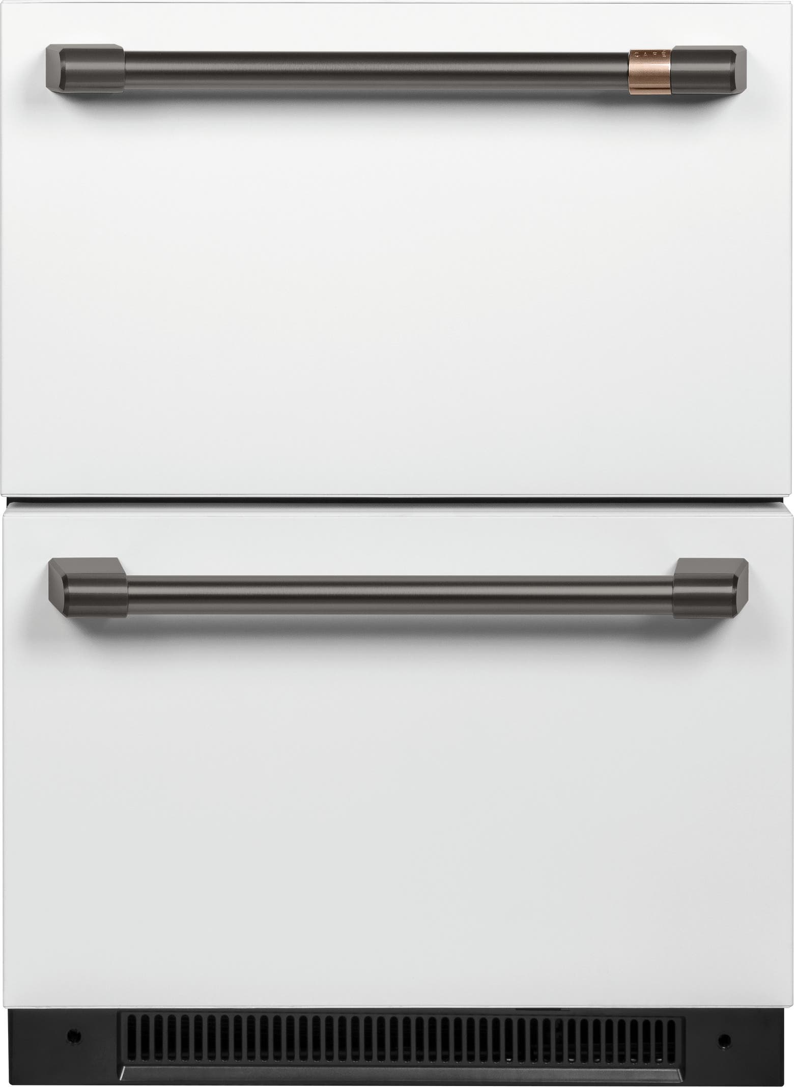 Cafe CDE06RP4NW2 Matte White/Brushed Bronze Handles