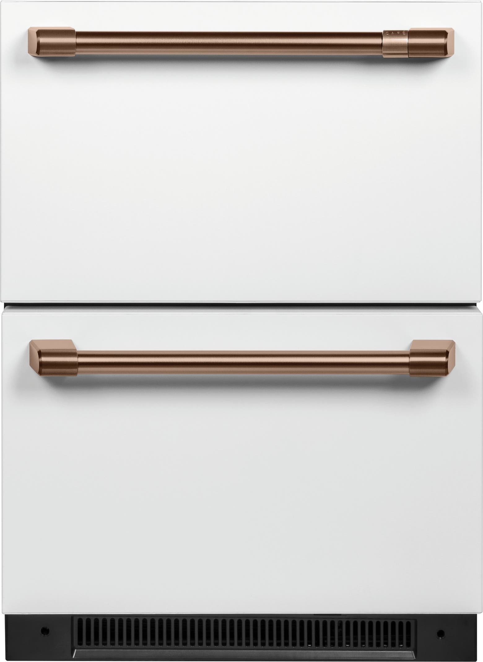 Cafe CDE06RP4NW2 Matte White/Brushed Bronze Handles