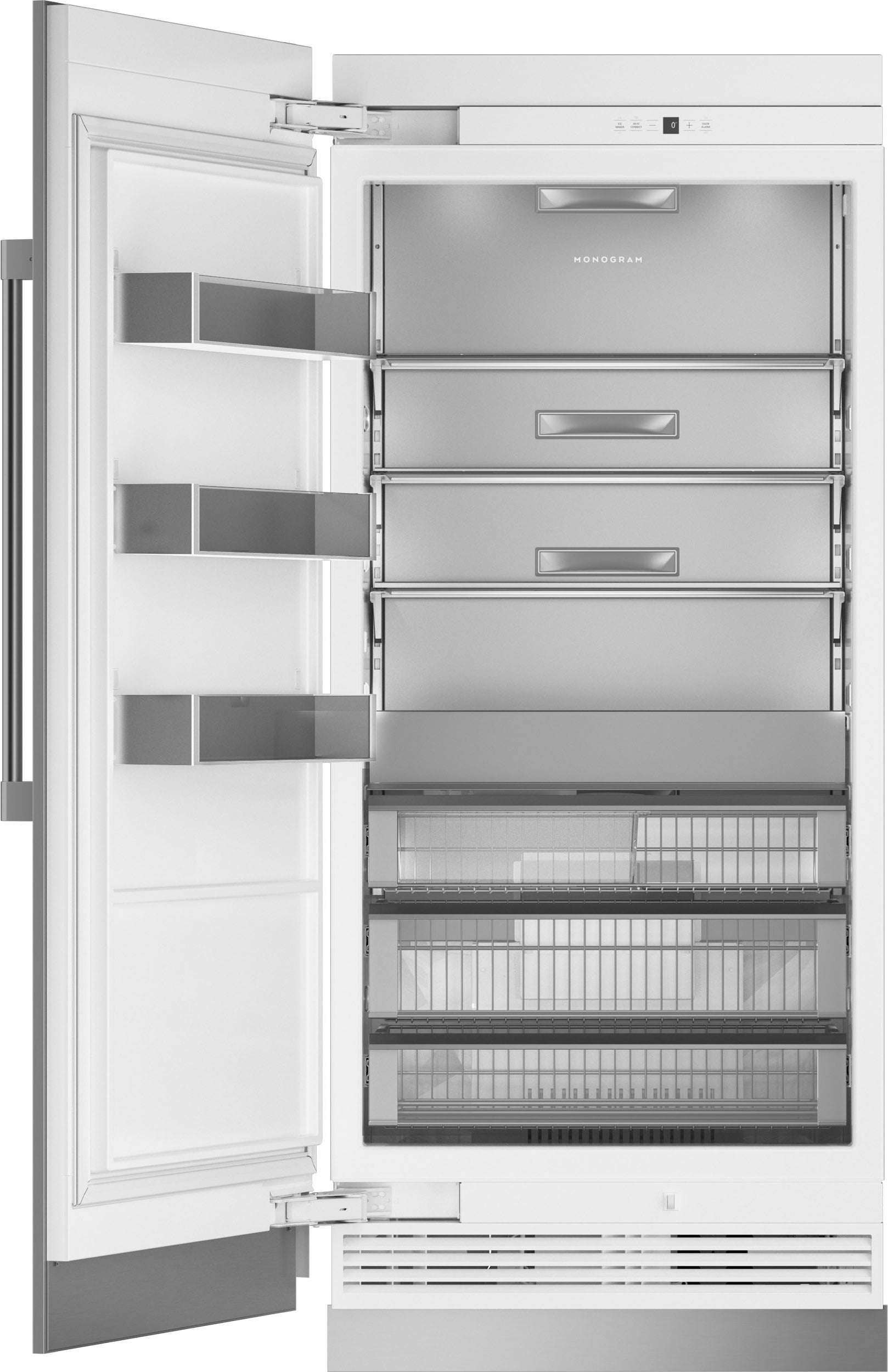 Monogram ZIF361NPRII 36 Inch Built In Freezer Column: Panel Panel