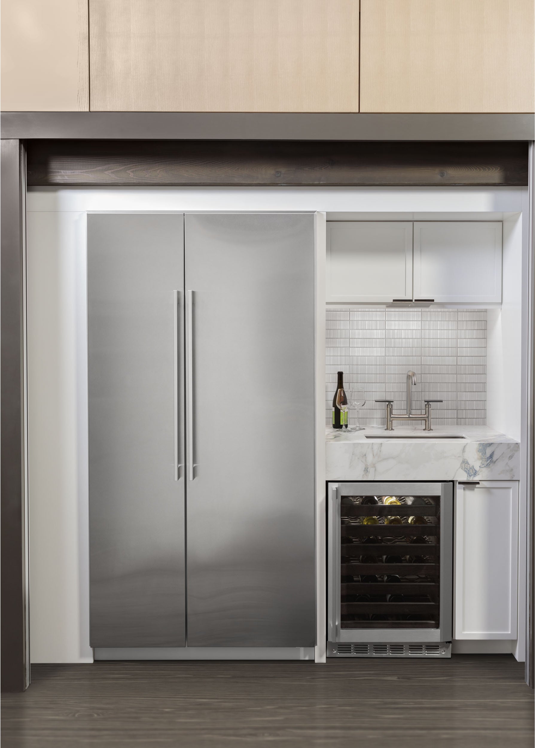 Monogram ZIF181NPNII 18 Inch Smart Built In Column Freezer Panel