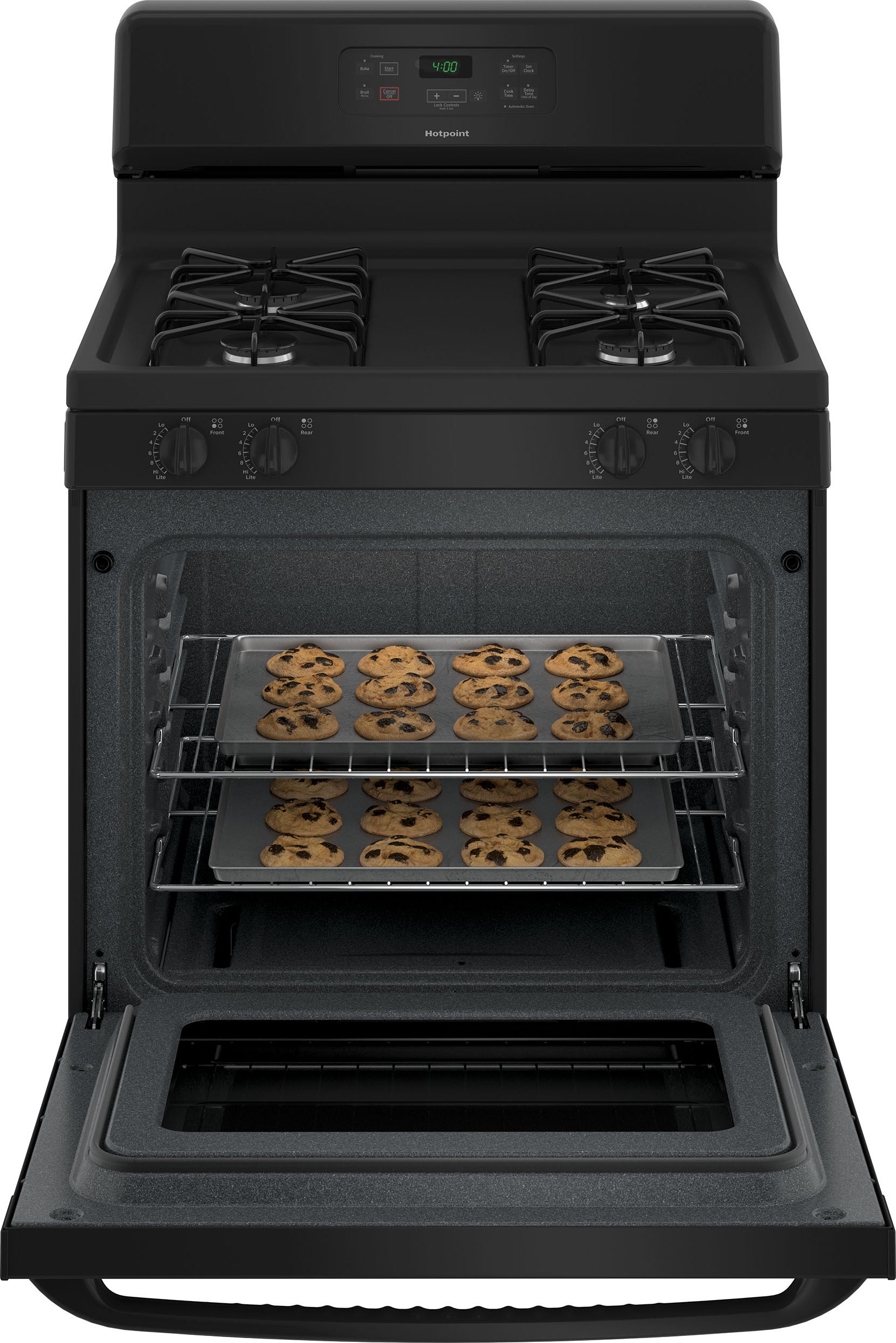 プレストーマンページ Hotpoint RGBS400DMBB 30 Inch Freestanding Gas Range Black