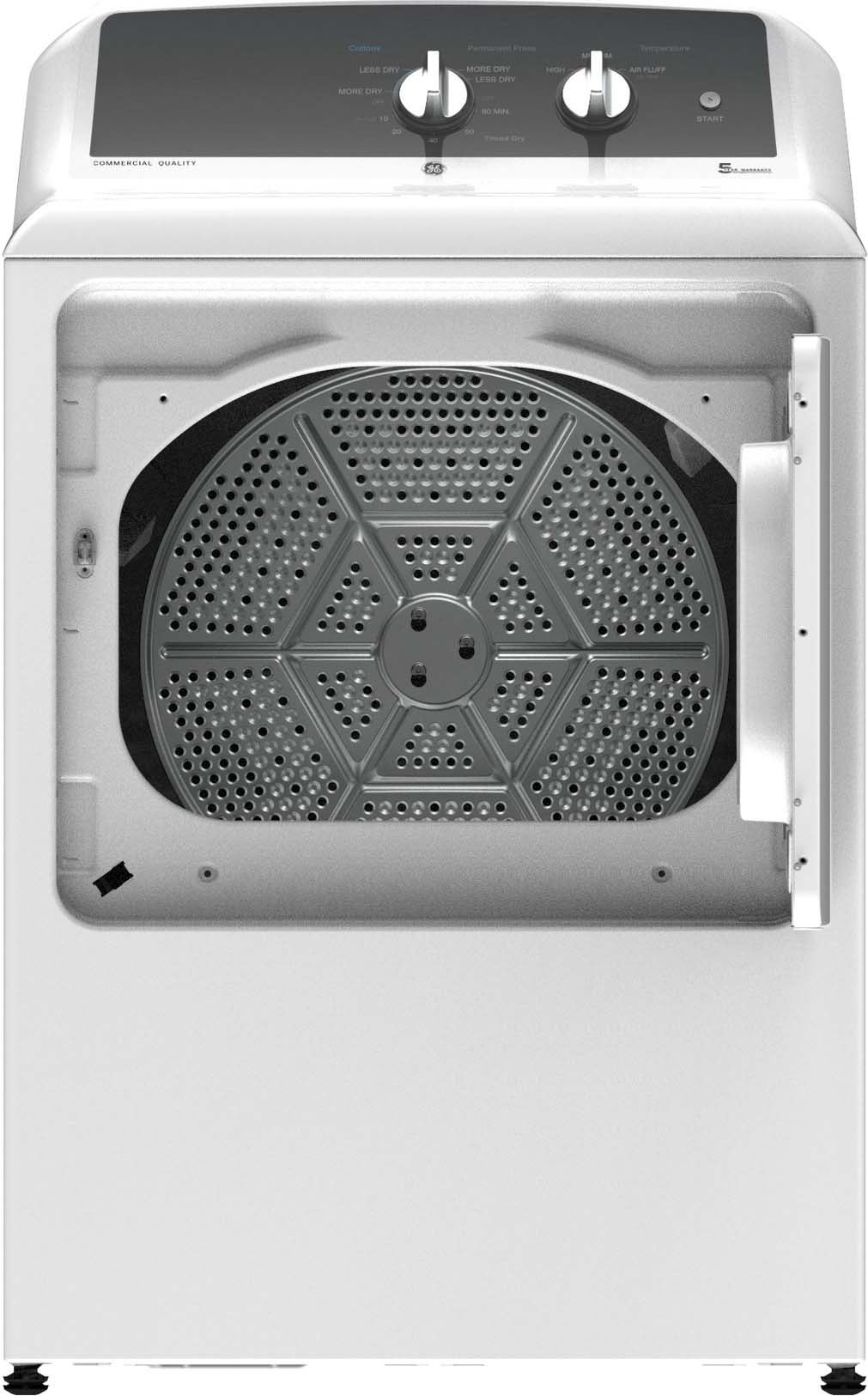 GE GTX52GASPWB 27 Inch Gas Dryer White | Plesser's Appliances