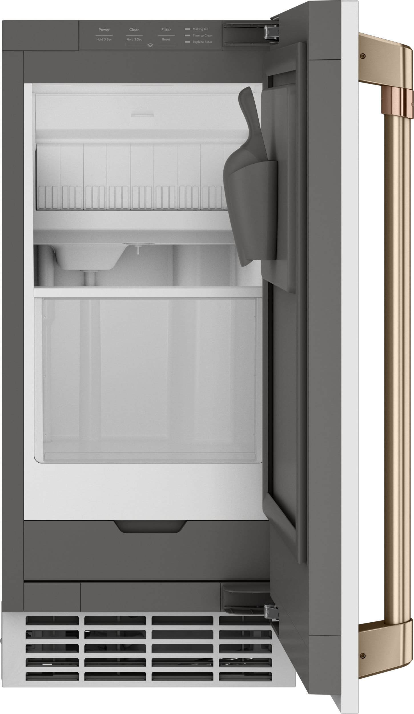 Cafe CK1UP150RW2 Matte White/brushed Bronze