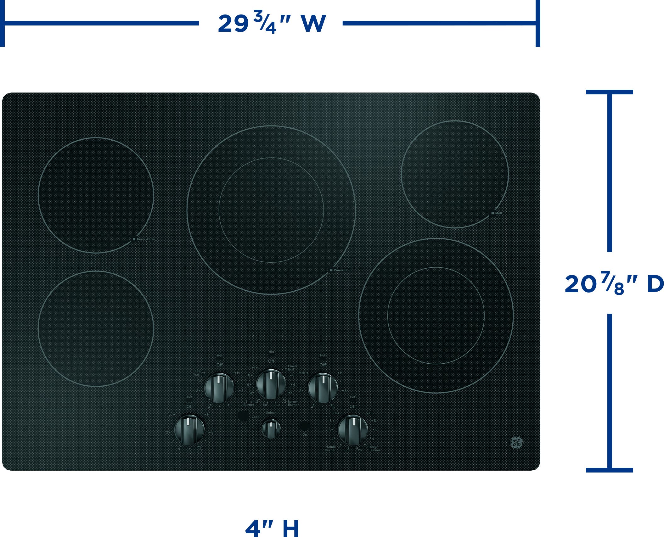 GE JEP5030DTBB Black