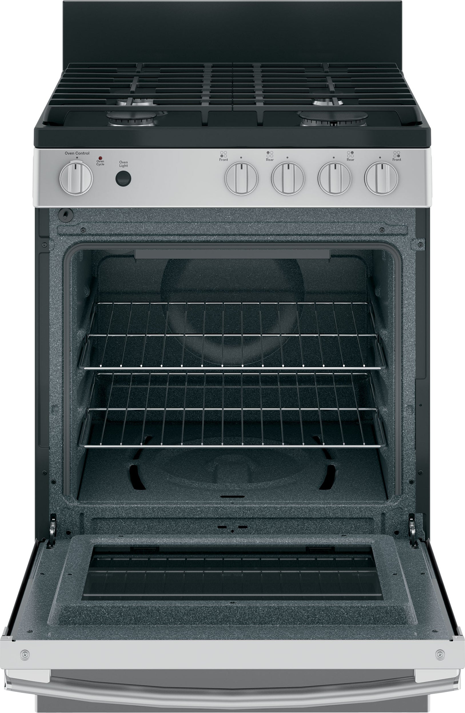 GE JGAS640RMSS 24 Inch Freestanding Slide-in Gas Range Stainless