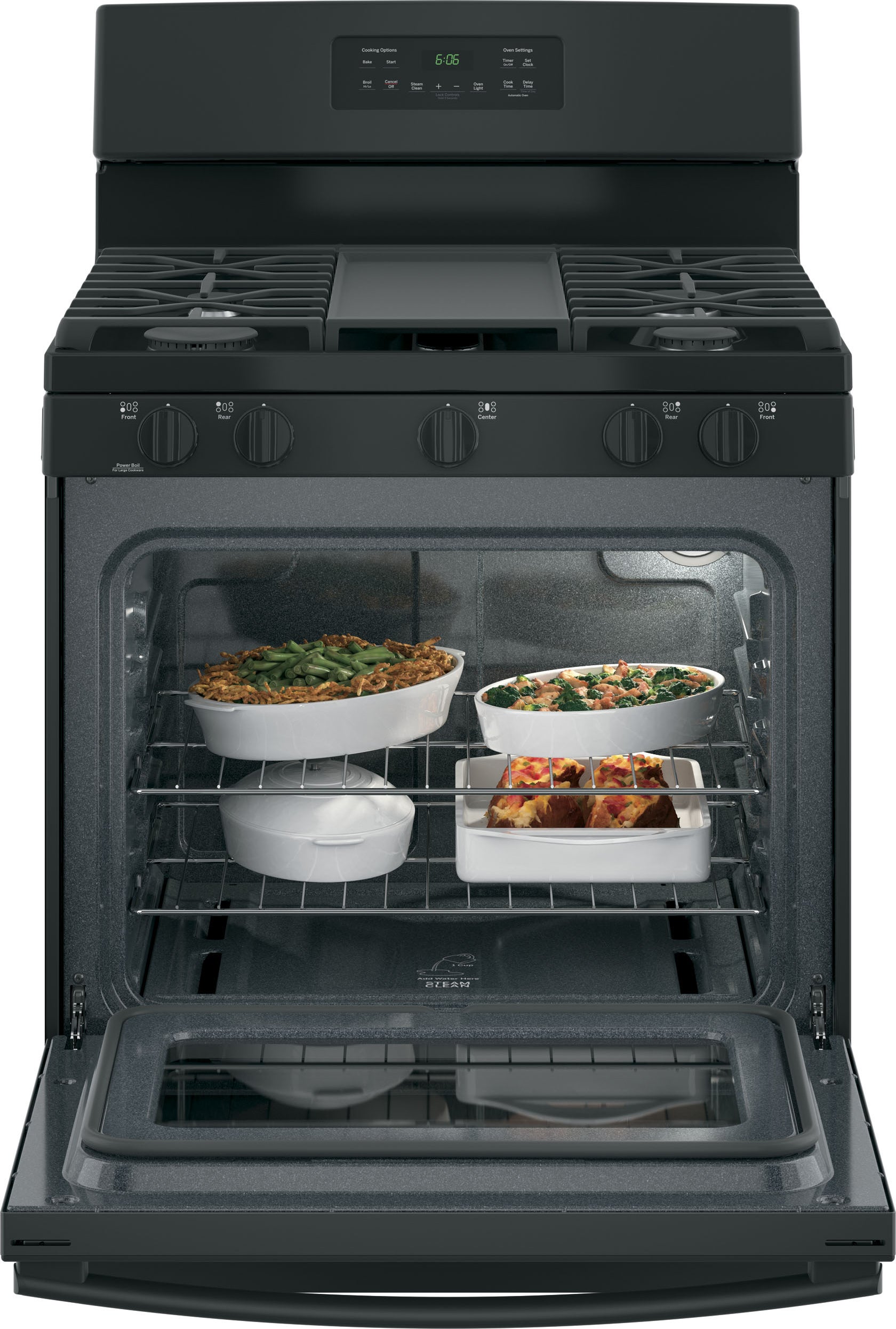 GE JGBS66DEKBB 30 Inch Free-Standing Gas Range Black | Plesser's