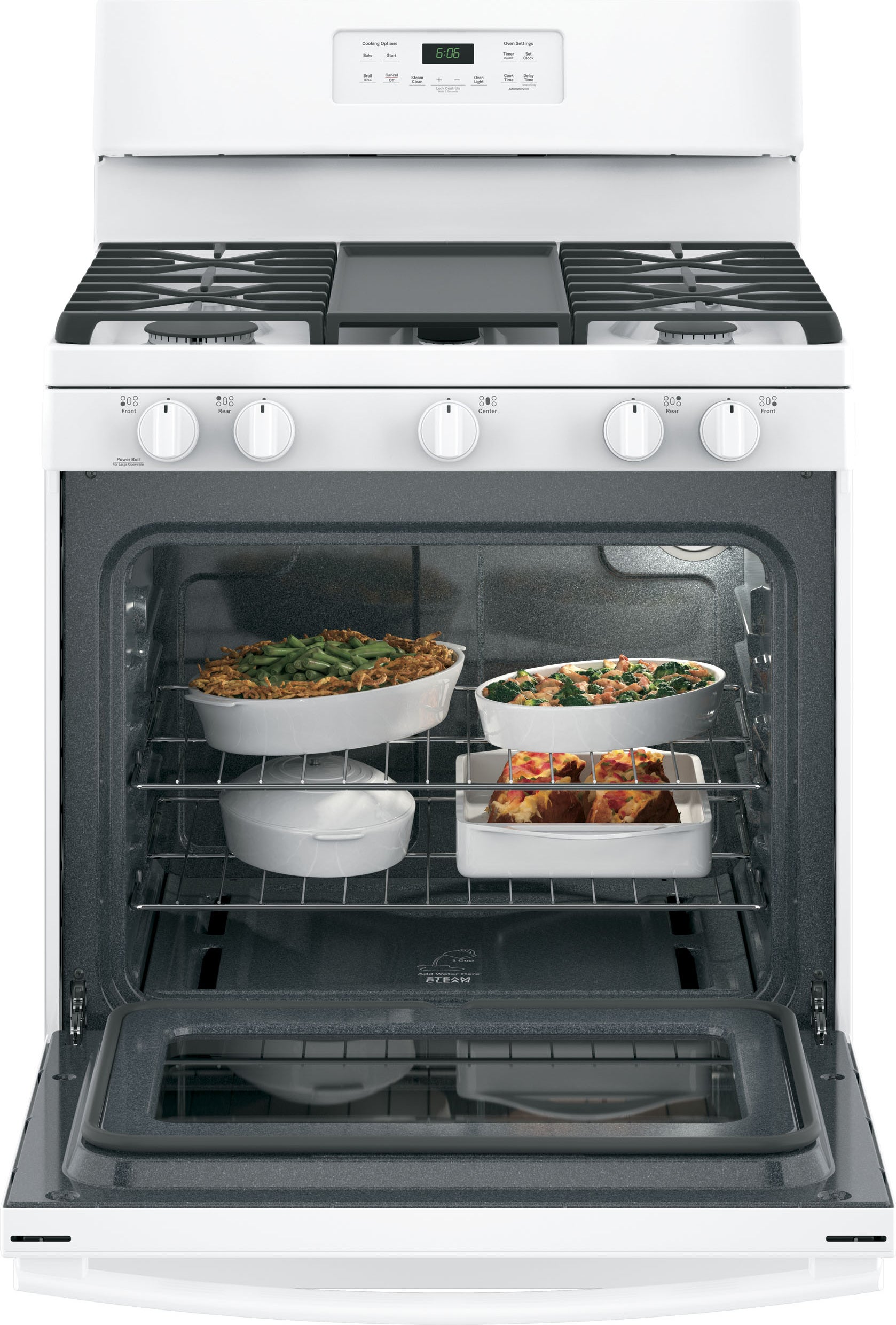 GE JGBS66DEKWW 30 Inch Free-Standing Gas Range White | Plesser's