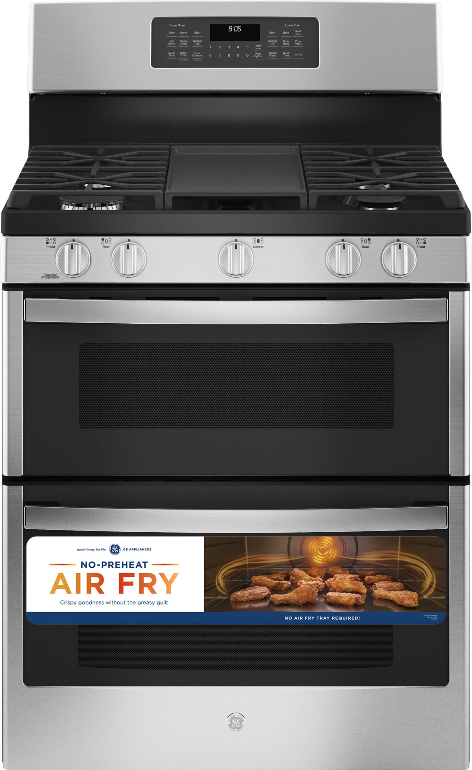 GE JGBS86SPSS 30 Inch Double Oven Gas Range Stainless Steel